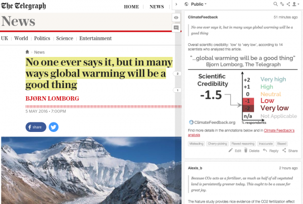 Scientists getting organized to help readers sort fact from fiction in climate change media coverage