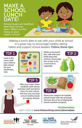 Make a Cafeteria Date to Eat a Healthy Lunch with Your Child at School
